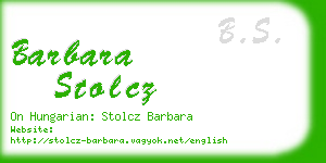 barbara stolcz business card